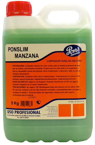 Fregasuelos perfumado neutro PONSLIM MANZANA 5L