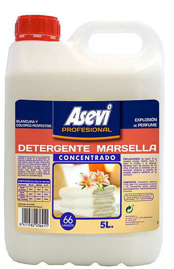 ola latín sesión Detergente líquido Asevi marsella 5 L, botella