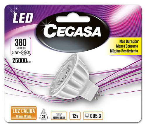 Dicroica Cegasa LED 5,7W GU5.3 cálida