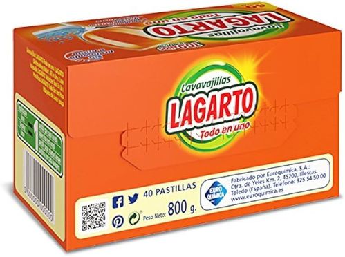 Pastilla lavavajillas Lagarto todo en 1 40 unidades
