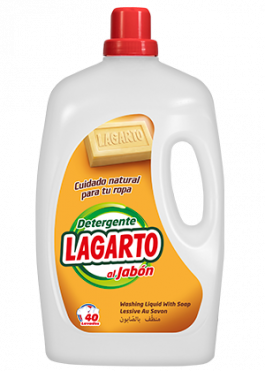 Detergente Liquido 40 lavados Lagarto Al Jabon