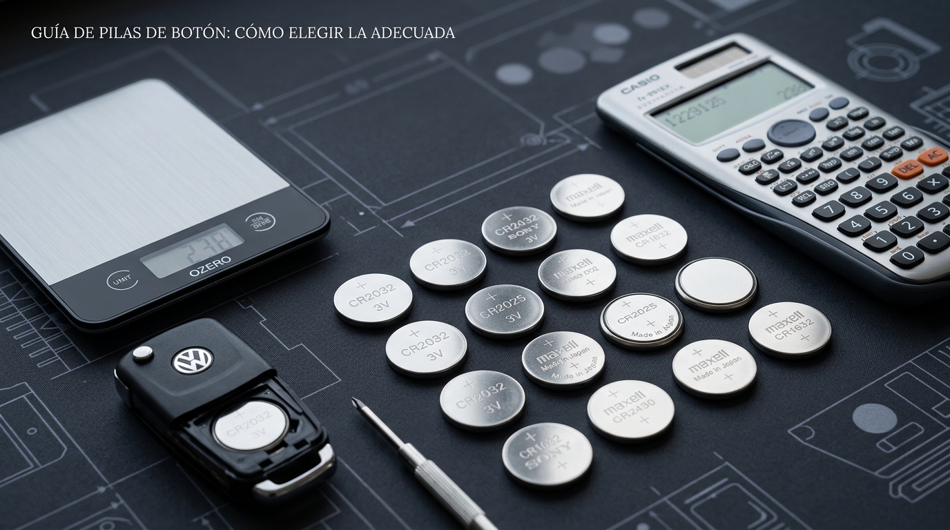 En este momento estás viendo Pilas de botón: cuál necesita tu mando, báscula, llave de coche o calculadora