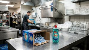 Lee más sobre el artículo ¿Pastillas o lavavajillas líquido? Qué usar en la cocina de un bar o restaurante